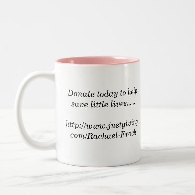 De Café Em Dois Tons Abigail - caneca do rosa do tamanho regular (Esquerda)