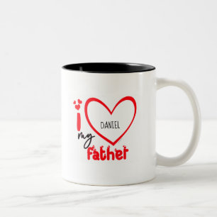 De Café Em Dois Tons Adoro A Foto Do Meu Pai Dando Uma Caneca Clássica,