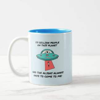 De Café Em Dois Tons Alienígenas Sempre Têm que Vir Até Mim Caneca Dive