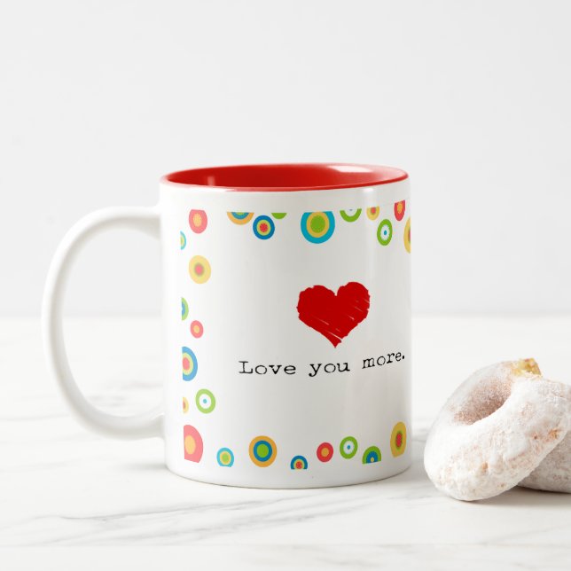 De Café Em Dois Tons Ame-o uma caneca mais gráfica (Com Donut)