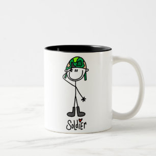 De Café Em Dois Tons Ame uma caneca do soldado