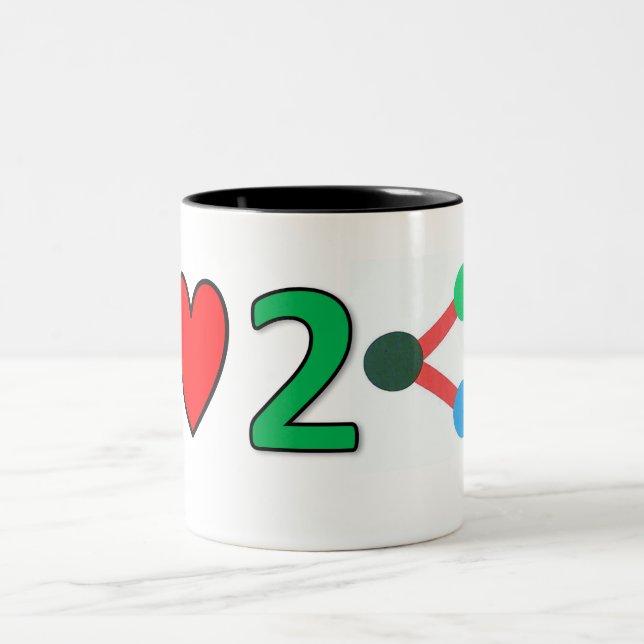 De Café Em Dois Tons Amor a Partilhar caneca (Centro)
