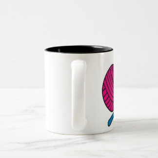 De Café Em Dois Tons Amor do fio - caneca do Crochet