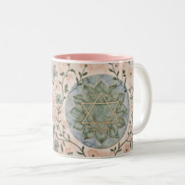 De Café Em Dois Tons Amor Ilimitado - Caneca Coração Floral