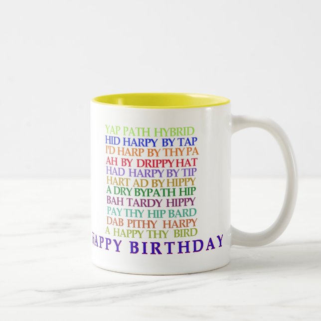 De Café Em Dois Tons Aniversário, caneca (Direita)