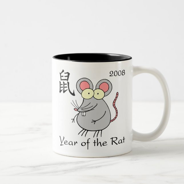 De Café Em Dois Tons Ano da caneca do rato (Direita)