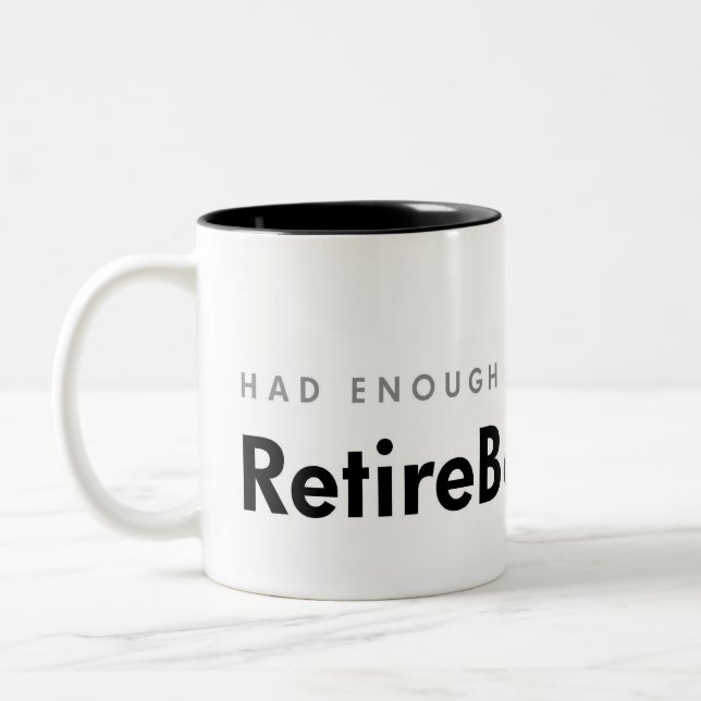 De Café Em Dois Tons Aposente-se a caneca da discussão (Esquerda)