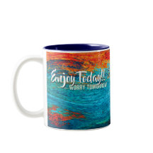 aproveite hoje... se preocupe amanhã caneca inspir