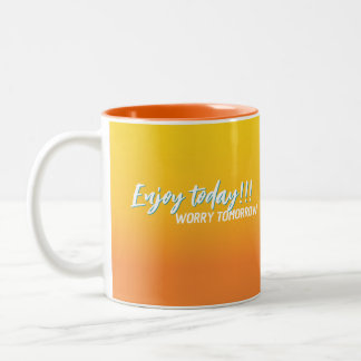 De Café Em Dois Tons aproveite o dia preocupe amanhã caneca 26
