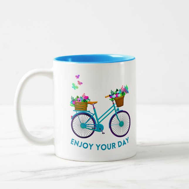 De Café Em Dois Tons Aproveite o seu caneca do dia (Esquerda)
