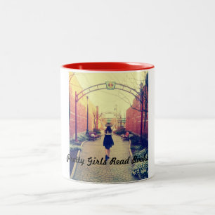 De Café Em Dois Tons As meninas bonito leram livros! Caneca