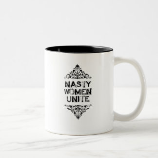 De Café Em Dois Tons As mulheres desagradáveis unem a caneca
