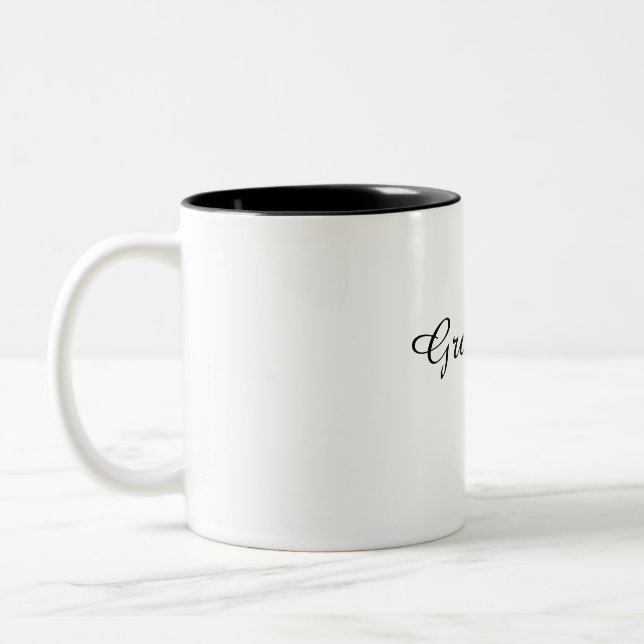 De Café Em Dois Tons Avó Estabelecida caneca personalizada (Esquerda)