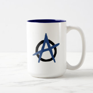 De Café Em Dois Tons Azul da caneca da anarquia