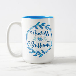 De Café Em Dois Tons Badass e caneca brilhante