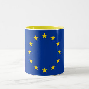 De Café Em Dois Tons Bandeira da caneca da União Europeia