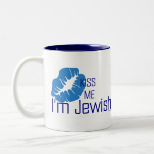 De Café Em Dois Tons Beije-me que eu sou caneca judaica