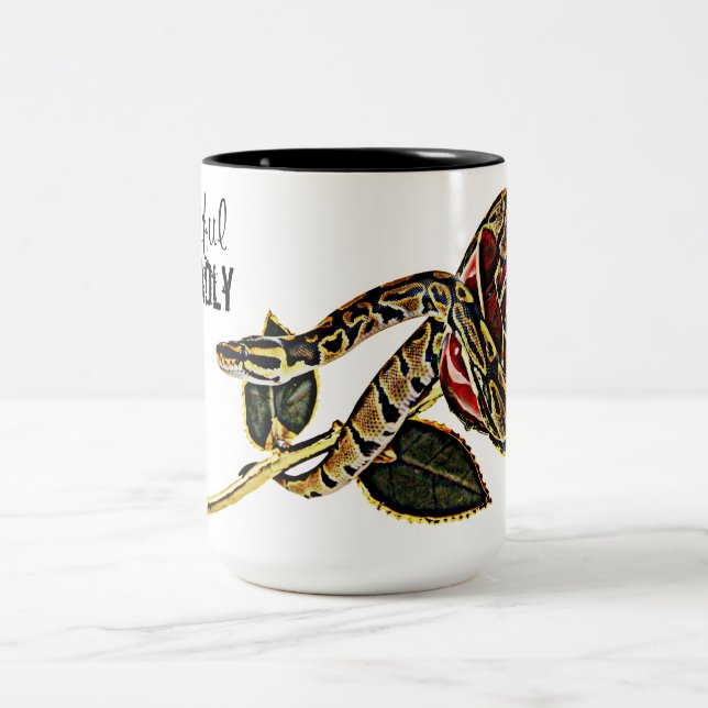 De Café Em Dois Tons Beleza perigosa da caneca do cobra do pitão da (Centro)