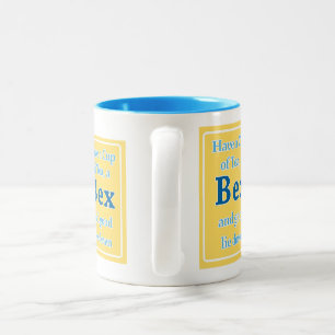 De Café Em Dois Tons BEX e um bom encontram-se para baixo caneca