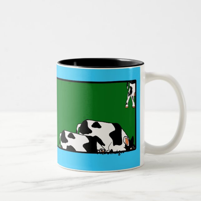 De Café Em Dois Tons BlueSkyCows com caneca dos joaninhas (Direita)