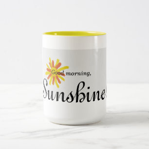 De Café Em Dois Tons Bom dia, luz do sol! caneca