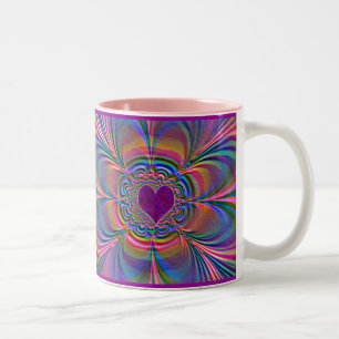De Café Em Dois Tons Bonito na caneca rosa