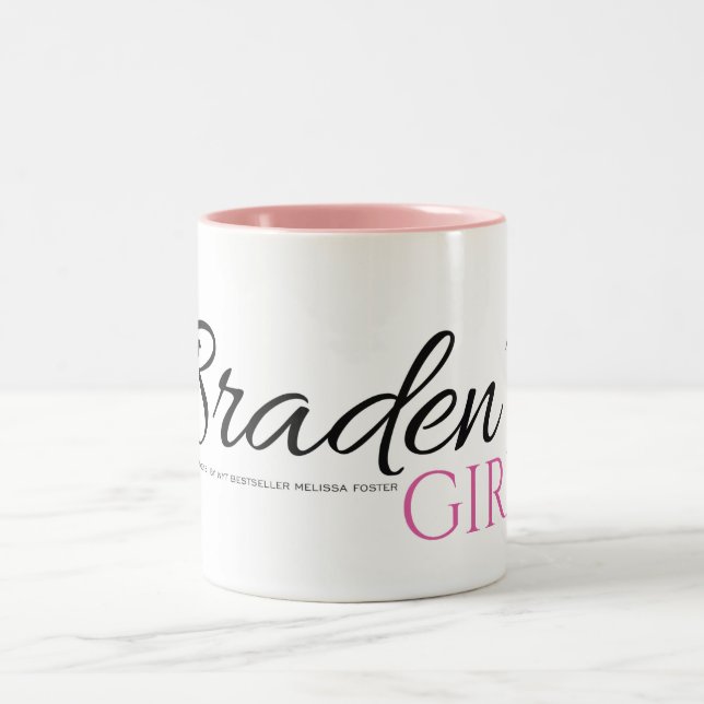 De Café Em Dois Tons Bradens Girl com caneca preta e rosa (Centro)