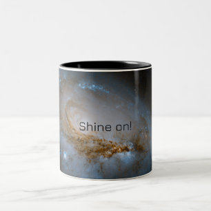 De Café Em Dois Tons Brilha! Caneca Galaxy