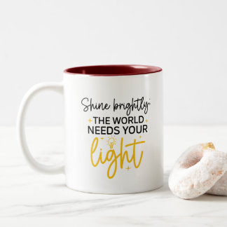De Café Em Dois Tons Brilhar Brilhante o mundo precisa da sua caneca le