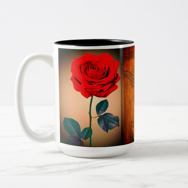De Café Em Dois Tons BuddhaToday V1 #10 Zen Caneca - Buddha Rosa (Sangr (Esquerda)