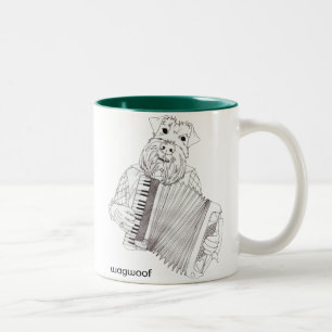 De Café Em Dois Tons Busking para a caneca dos ossos