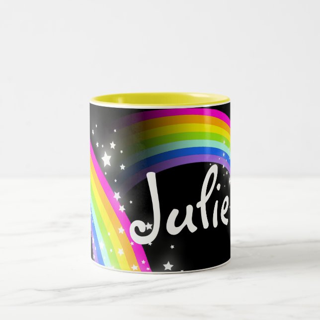 De Café Em Dois Tons Caçoa a caneca conhecida feita sob encomenda preta (Centro)