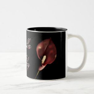 De Café Em Dois Tons Calla vermelho - caneca
