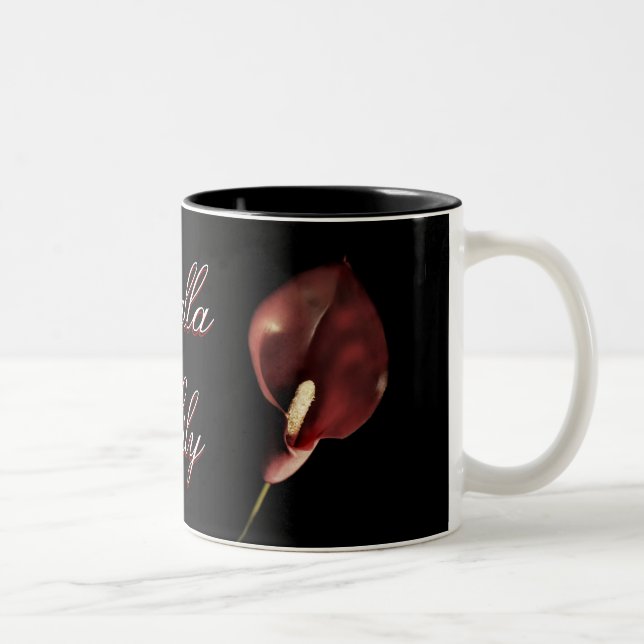 De Café Em Dois Tons Calla vermelho - caneca (Direita)