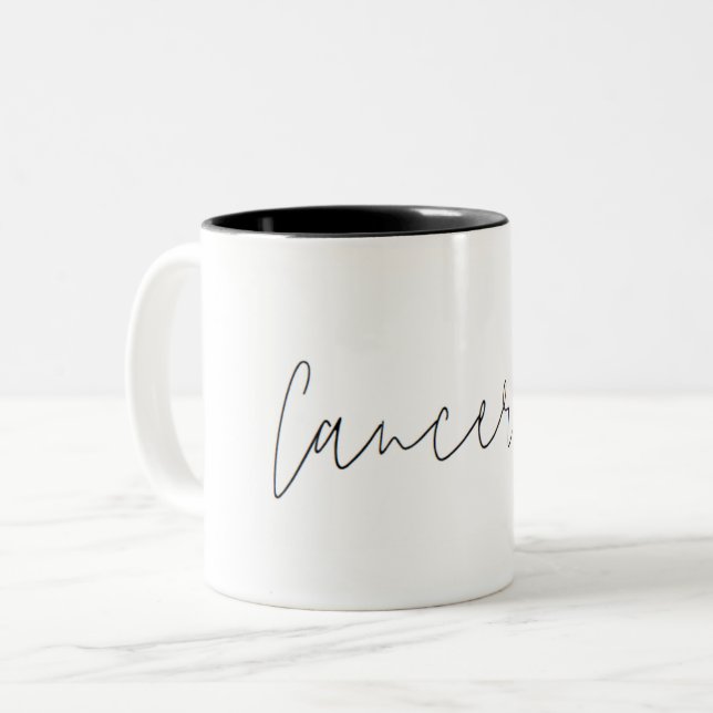 De Café Em Dois Tons Cancer Zodiac - Caneca Minimalista (Frente Esquerda)