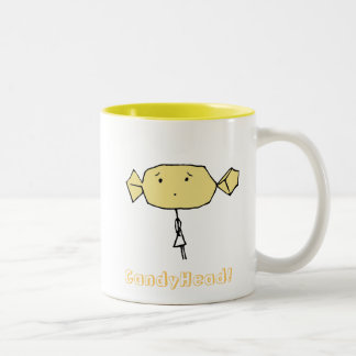 De Café Em Dois Tons CandyHead oh? Amarelo da caneca