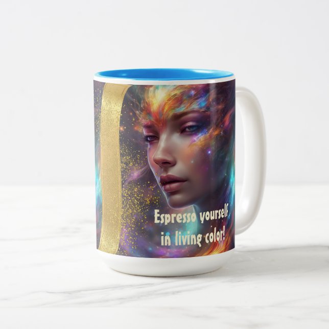 De Café Em Dois Tons Caneca (Frente Esquerda)