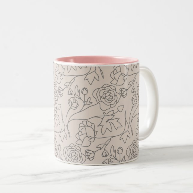 De Café Em Dois Tons Caneca (Frente Esquerda)