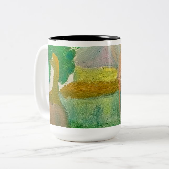 De Café Em Dois Tons caneca (Frente Esquerda)