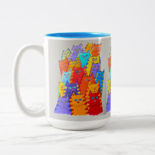 De Café Em Dois Tons Caneca - 062 - bloco do gato