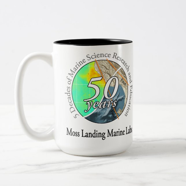 De Café Em Dois Tons Caneca (15 onças): dois-tom, oce/geol (Esquerda)