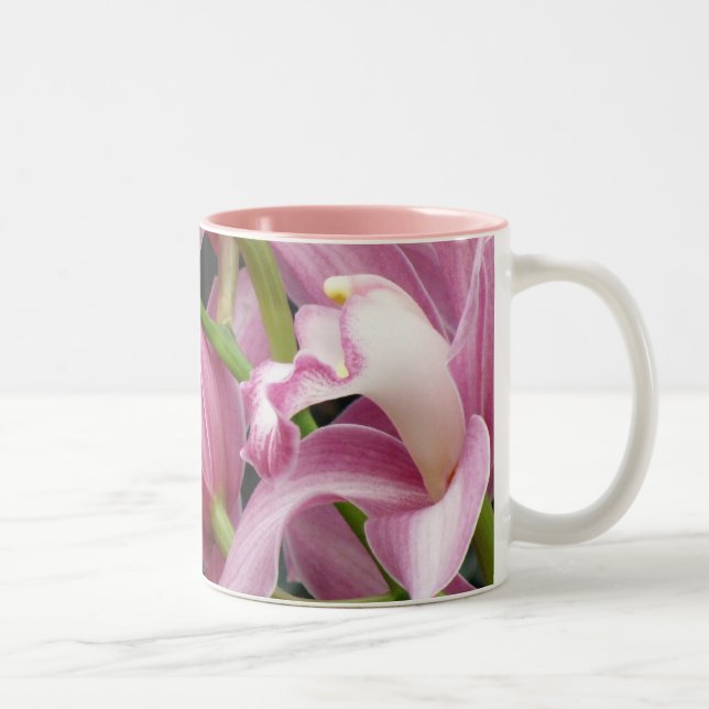 De Café Em Dois Tons Caneca 1 da orquídea (Direita)