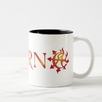 De Café Em Dois Tons Caneca #1 do inferno
