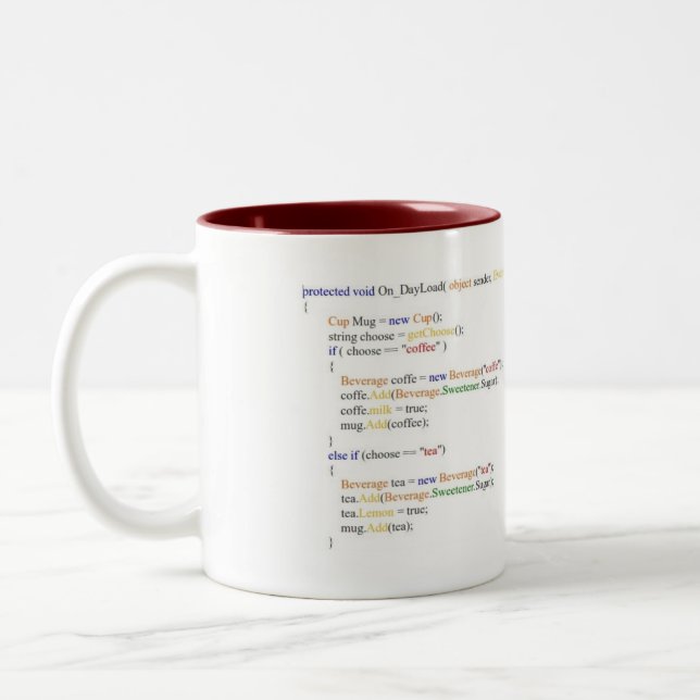 De Café Em Dois Tons Caneca 2,0 do programador (Esquerda)