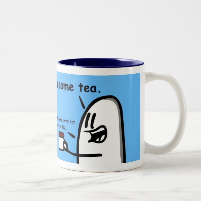 De Café Em Dois Tons caneca 2 do chá (Direita)