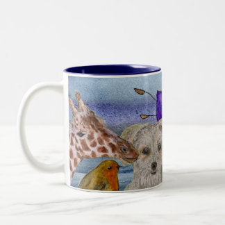 De Café Em Dois Tons Caneca #4 Joanna Voando Sobre Animais