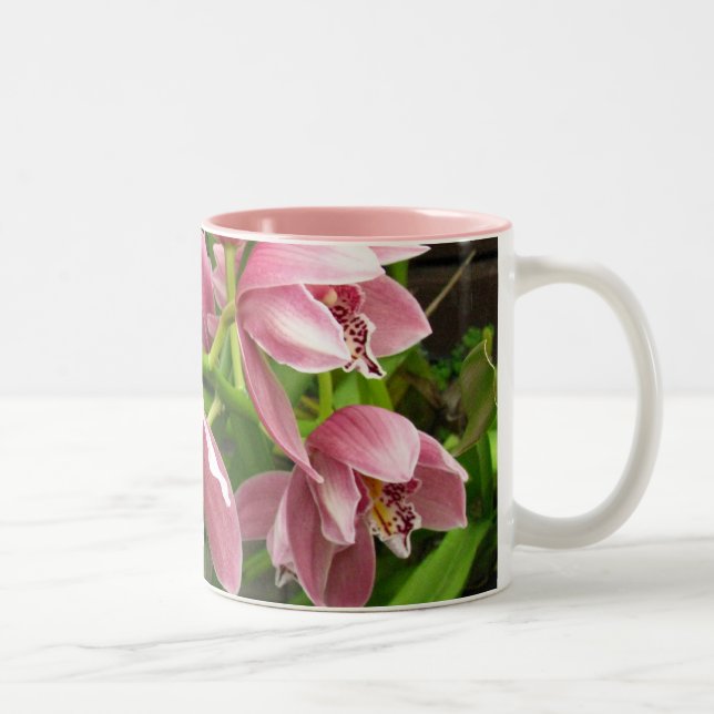 De Café Em Dois Tons Caneca 7 da orquídea (Direita)