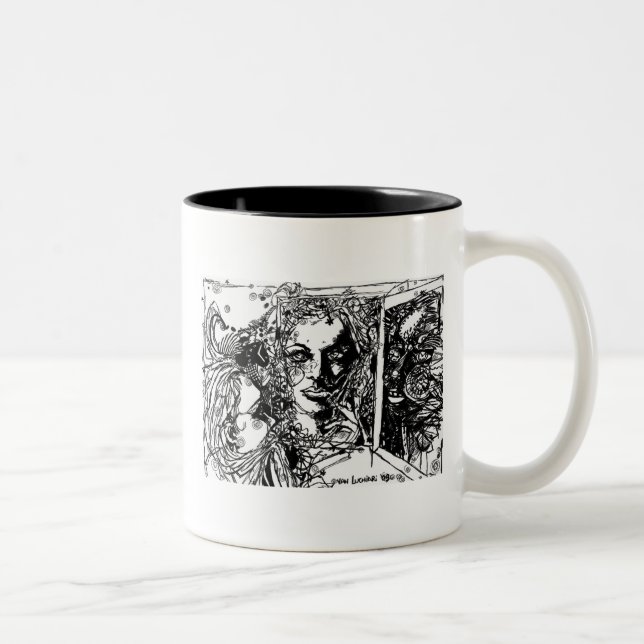 De Café Em Dois Tons Caneca A moça e o Tempo (Direita)