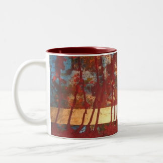 De Café Em Dois Tons Caneca abstrata