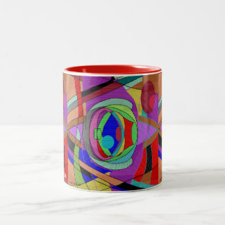 De Café Em Dois Tons CANECA abstrata colorida